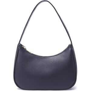 Women’s Dark blue Cute Hobo Tote Handbag Mini Clutch Purse with Zipper Closure